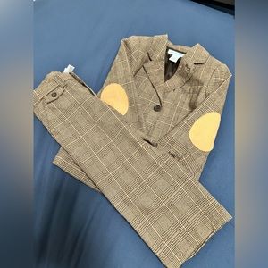 Adorable vintage toddler brown suit.